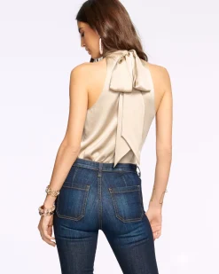 Clearance Ramy Brook Lori Silk High Neck Tank Top