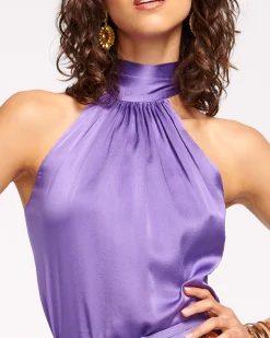 Clearance Ramy Brook Lori Silk High Neck Tank Top