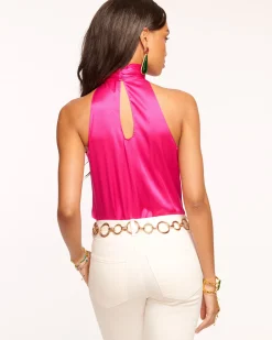 Clearance Ramy Brook Lori Silk High Neck Tank Top