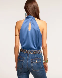 Clearance Ramy Brook Lori Silk High Neck Tank Top