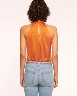 Clearance Ramy Brook Lori Silk High Neck Tank Top