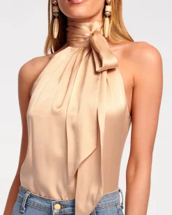 Clearance Ramy Brook Lori Silk High Neck Tank Top