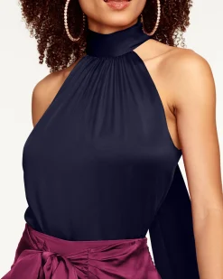 Clearance Ramy Brook Lori Silk High Neck Tank Top