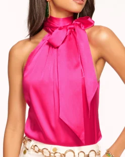 Clearance Ramy Brook Lori Silk High Neck Tank Top