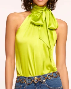 Clearance Ramy Brook Lori Silk High Neck Tank Top
