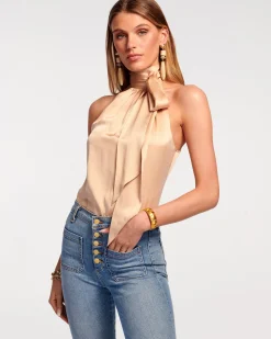 Clearance Ramy Brook Lori Silk High Neck Tank Top