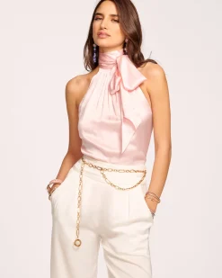 Clearance Ramy Brook Lori Silk High Neck Tank Top