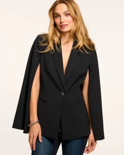Hot Ramy Brook Lucinda Cape Blazer Black