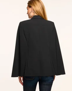 Hot Ramy Brook Lucinda Cape Blazer Black