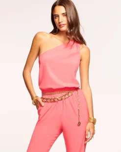 Sale Ramy Brook Lulu One Shoulder Jumpsuit Navy