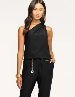 Sale Ramy Brook Lulu One Shoulder Jumpsuit Navy