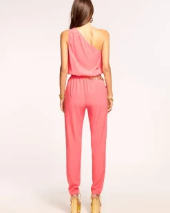 Sale Ramy Brook Lulu One Shoulder Jumpsuit Navy