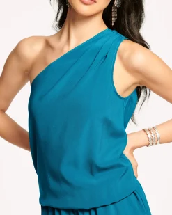 Sale Ramy Brook Lulu One Shoulder Jumpsuit Navy