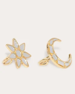 Outlet Ramy Brook Lunar Mirrored Ring Set Gold