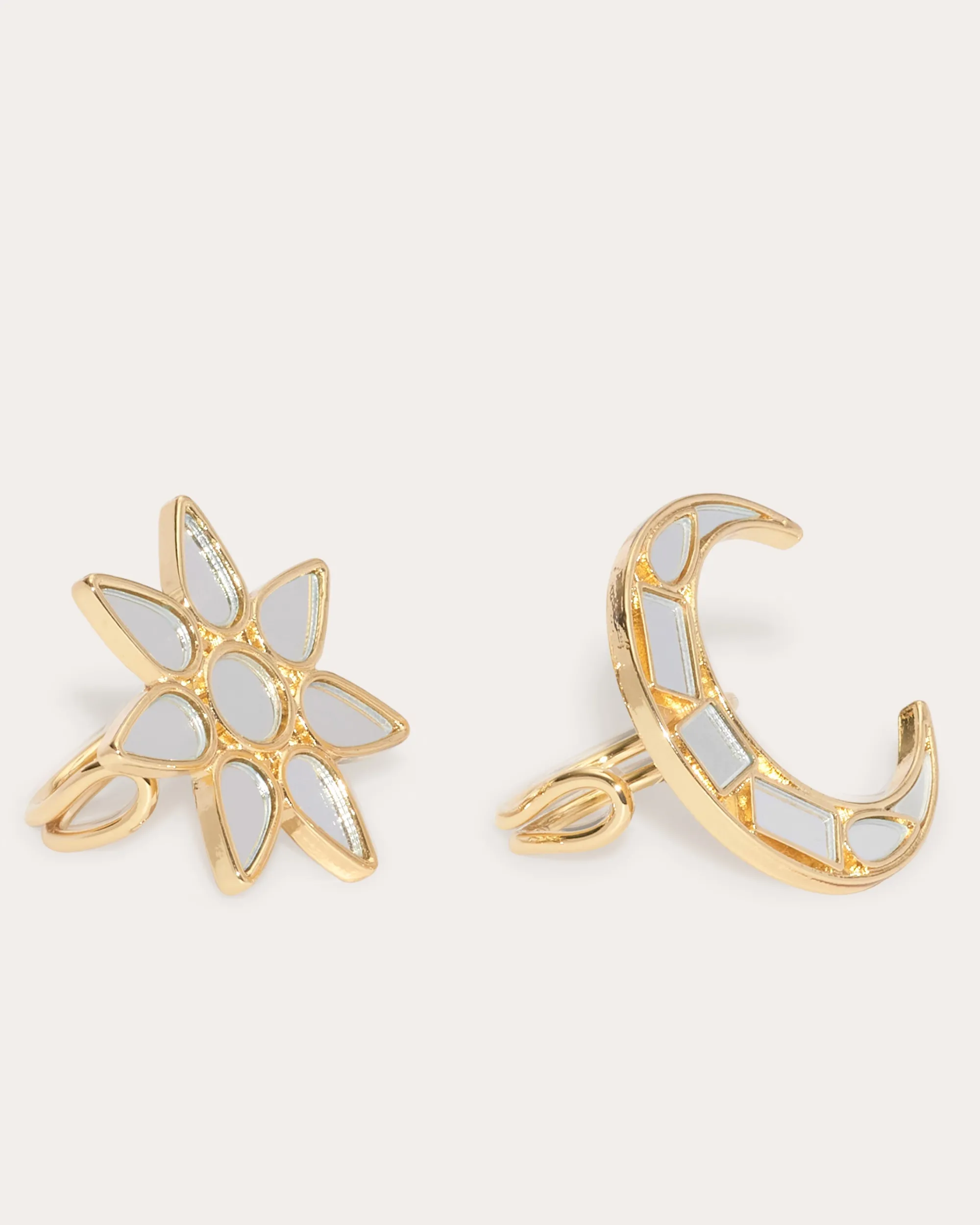 Outlet Ramy Brook Lunar Mirrored Ring Set Gold