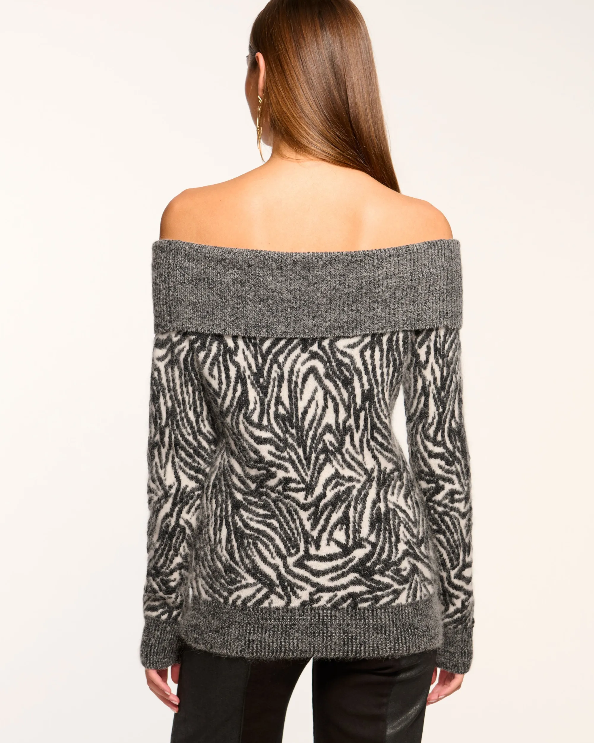 Online Ramy Brook Maisha Off-The-Shoulder Sweater Blackanimal