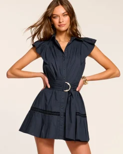 Sale Ramy Brook Marceline Poplin Shirt Mini Dress