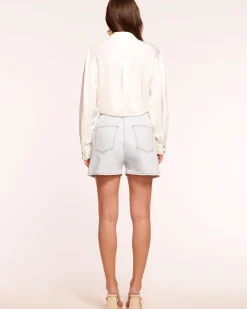 Best Ramy Brook Matie Relaxed Denim Mini Short Bleachedwash