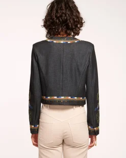 Hot Ramy Brook Mav Embroidered Denim Jacket Embroideredindigo
