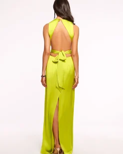 Online Ramy Brook Milan Open Back Gown Black