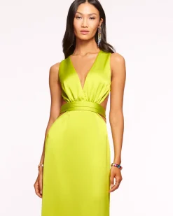 Online Ramy Brook Milan Open Back Gown Black
