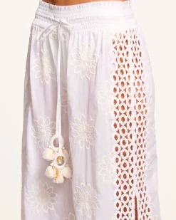 Clearance Ramy Brook Milan Wide Leg Coverup Pant Whitefloral