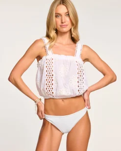 Online Ramy Brook Misha Coverup Top Whitefloral