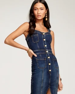 Discount Ramy Brook Monica Denim Midi Dress