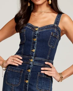 Discount Ramy Brook Monica Denim Midi Dress