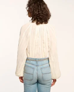 Clearance Ramy Brook Nellie Button Down Blouse Ivory