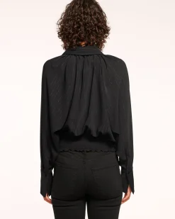 Online Ramy Brook Oliver V-Neck Wrap Top Blackstripe