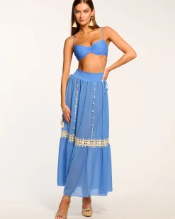 Fashion Ramy Brook Orlayne Coverup Skirt Sereneblue