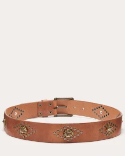 Sale Ramy Brook Paulette Leather Belt Saddle