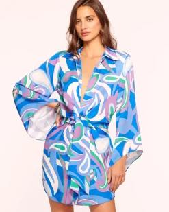 Online Ramy Brook Penny Bell Sleeve Mini Dress