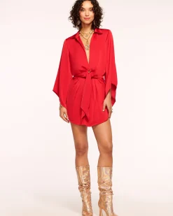Online Ramy Brook Penny Bell Sleeve Mini Dress