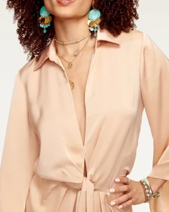 Online Ramy Brook Penny Bell Sleeve Mini Dress