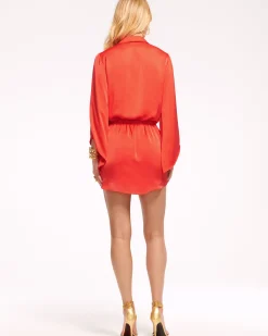 Online Ramy Brook Penny Bell Sleeve Mini Dress
