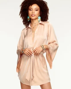 Online Ramy Brook Penny Bell Sleeve Mini Dress