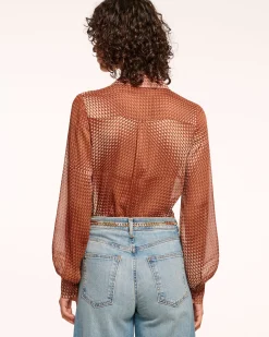 Hot Ramy Brook Polly Button Down Blouse Saddlegeo