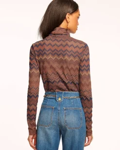 Best Ramy Brook Prudence Long Sleeve Turtleneck Top Saddlechevron