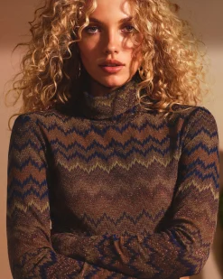 Best Ramy Brook Prudence Long Sleeve Turtleneck Top Saddlechevron