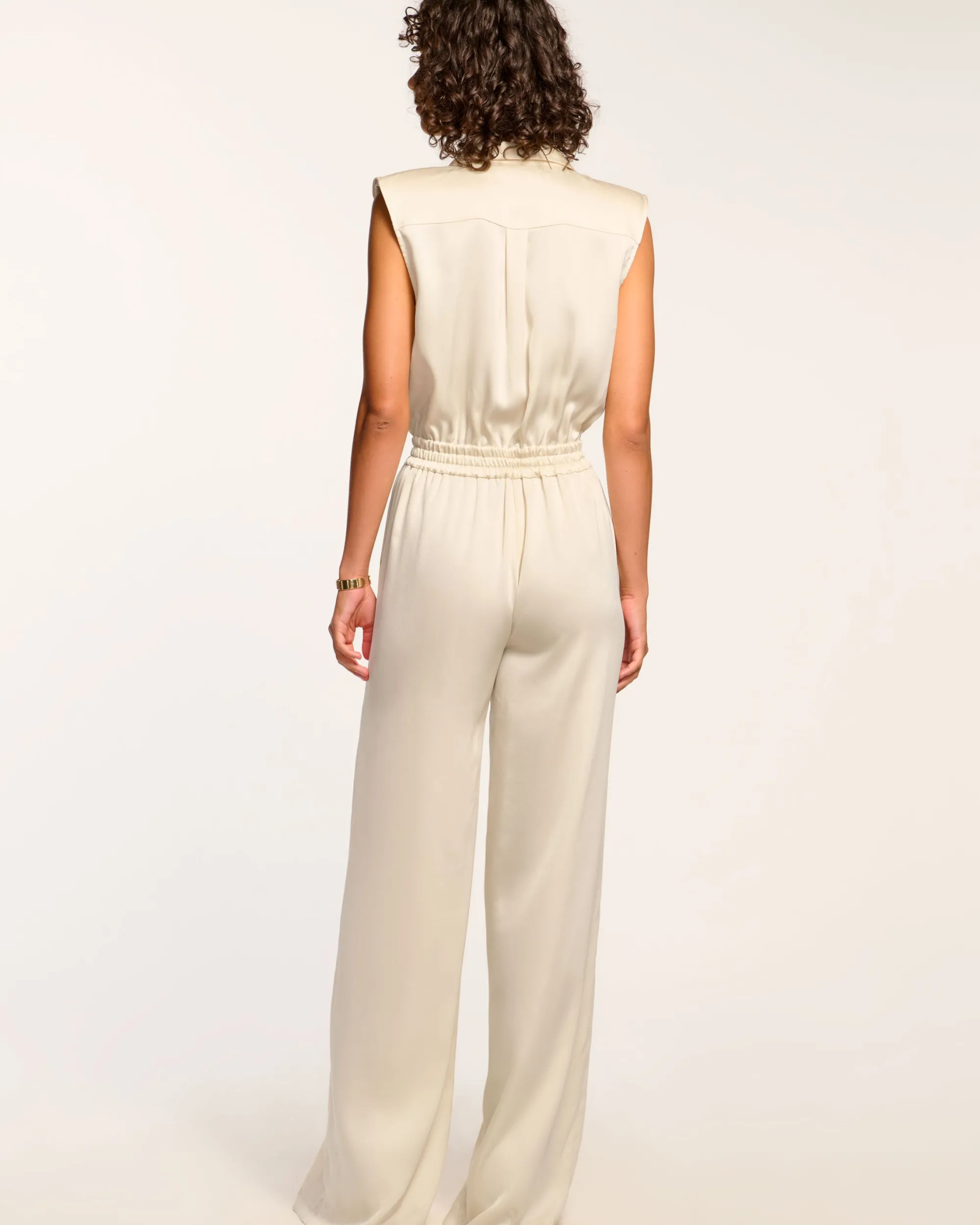 Hot Ramy Brook Rabiya Button Down Jumpsuit Cream