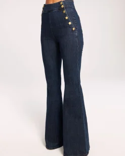 Clearance Ramy Brook Romee High Waisted Flare Jean Darkwash