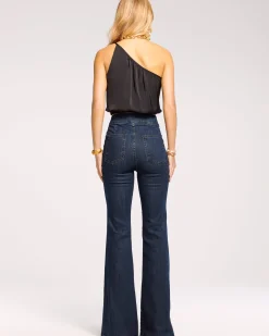 Clearance Ramy Brook Romee High Waisted Flare Jean Darkwash