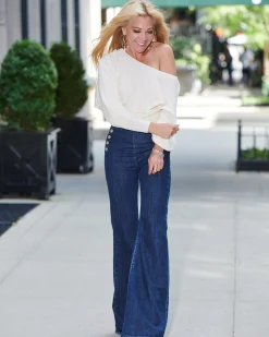 Clearance Ramy Brook Romee High Waisted Flare Jean Darkwash