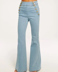 Clearance Ramy Brook Romee High Waisted Flare Jean Darkwash
