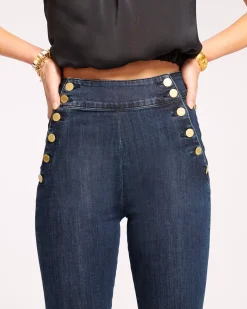 Clearance Ramy Brook Romee High Waisted Flare Jean Darkwash