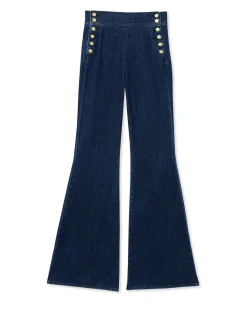 Clearance Ramy Brook Romee High Waisted Flare Jean Darkwash