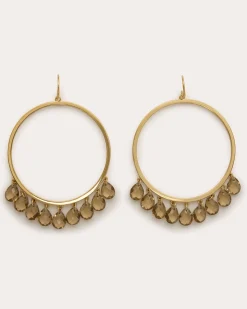 Hot Ramy Brook Shani Hoop Earrings Blackdiamond