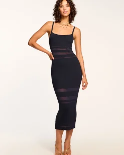 Sale Ramy Brook Shiann Knit Midi Dress Navy
